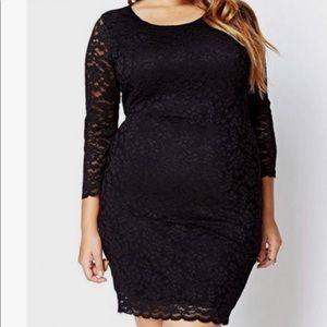 Forever 21 Lace Bodycon Dress In Black